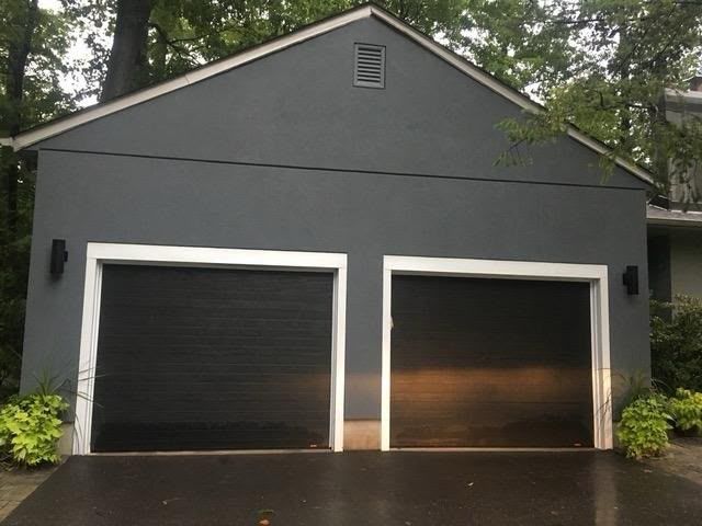 Charcoal-grey stucco home in Waterloo